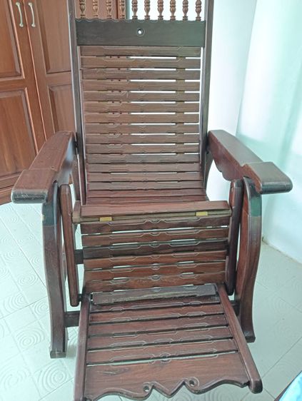เก้าอี้ฮ่องเต้ไม้ประดู่  สภาพใหม่ แข็งแรง สวยงาม งานดี   รูปที่ 4