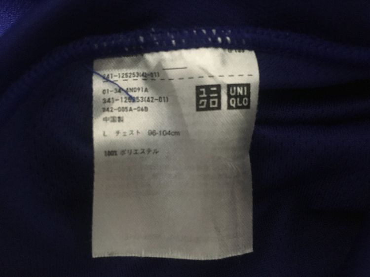 เสื้อกีฬา DRY-EX ANTI-BACTERIAL แบรนด์ uniqlo สีม่วงแขนดำ รูปที่ 7