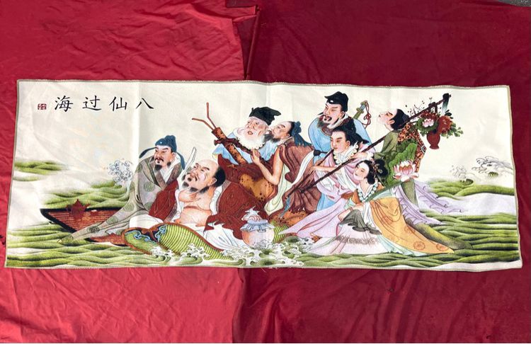 ภาพปัก เทพแปดเซียน ผืนยาวสะสม