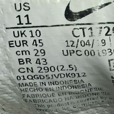 (เบอร์ 45)รองเท้ากีฬามือสอง Nike เบอร์ 45 ยาว 29 cm. แบรนด์แท้ มือสอง  สภาพดี รูปที่ 7