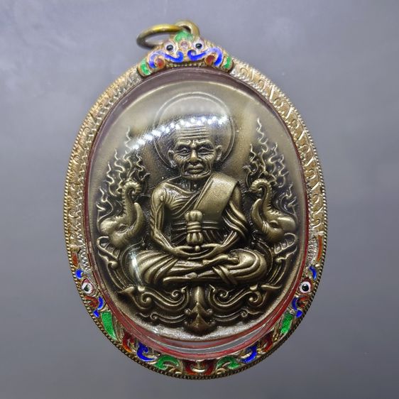 หลวงพ่อทวด เหยียบน้ำทะเลจืด หลังอาจารย์ทิม เหรียญรูปไข่หน้าเลื่อนโบราณ เนื้อทองขาวโบราณ รุ่น 101 ปี อาจารย์ทิม บรรจุมวลสารเก่า รูปที่ 3