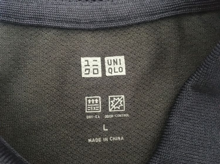 เสื้อโปโล DRY-EX ODOR-CONTROLแบรนด์ UNIQLO สีกรม รูปที่ 6