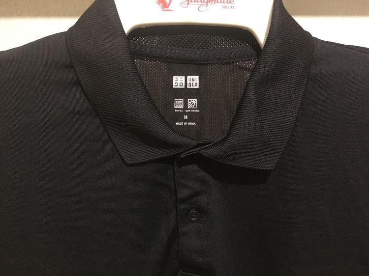 เสื้อโปโล DRY-EX ODOR-CONTROLแบรนด์ UNIQLO สีดำ รูปที่ 3