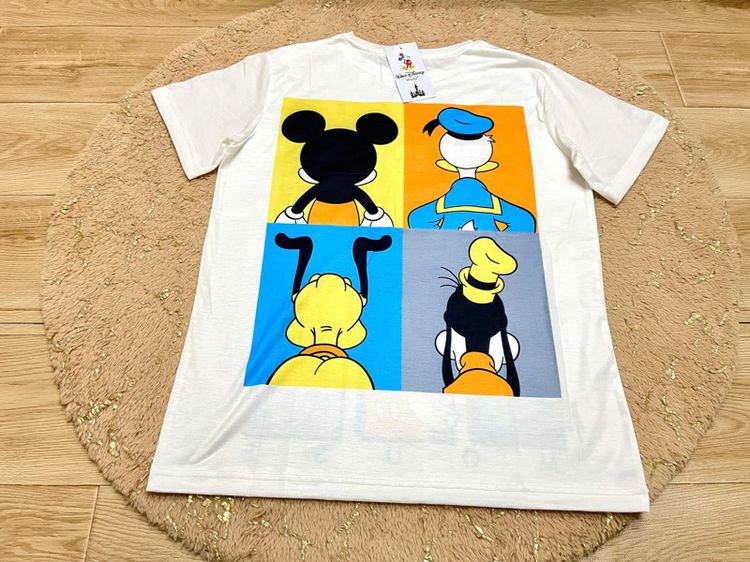 เสื้อยืด สีขาวสกรีนหน้าหลัง Mickey 💙 รูปที่ 2