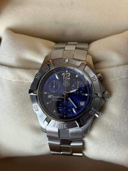 น้ำเงิน Tag Heuer S2000 Exclusive Seychelles Limited Edition Men's Watch Blue Dial WN111D🇨🇭🇨🇭
