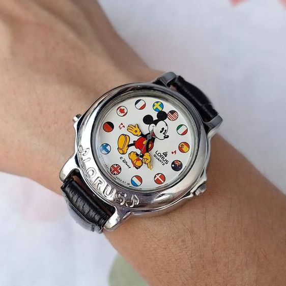 Vintage 1990s Mickey Mouse Lorus World Flags Musical Watch with a Melody "It's a Small World" งานวินเทจน่าสะสม รูปที่ 10