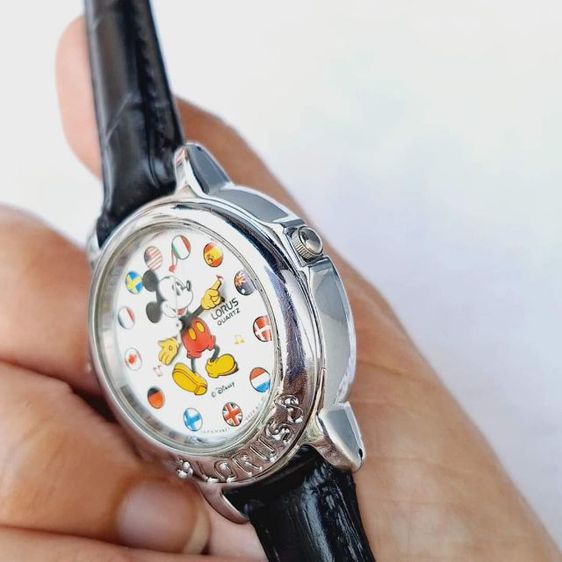 Vintage 1990s Mickey Mouse Lorus World Flags Musical Watch with a Melody "It's a Small World" งานวินเทจน่าสะสม รูปที่ 6