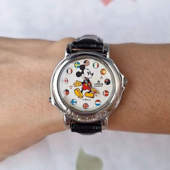 Vintage 1990s Mickey Mouse Lorus World Flags Musical Watch with a Melody "It's a Small World" งานวินเทจน่าสะสม รูปที่ 9