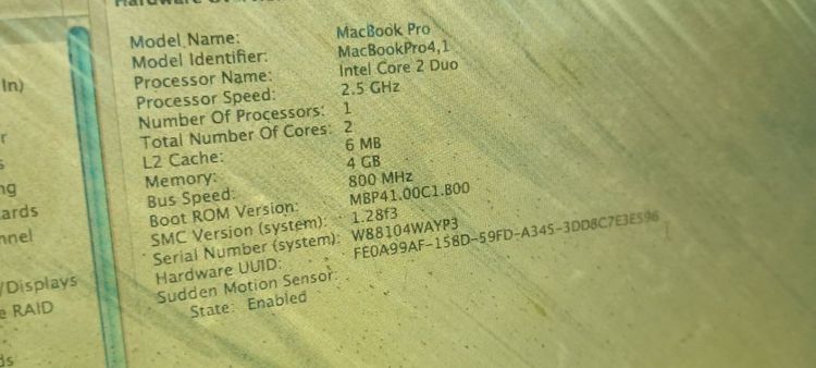 Macbook Pro ตัว17นิ้ว ปี2008 ขายตามสภาพ รูปที่ 5