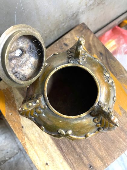 กระถาง กำยาน หงษ์ฟ้าทองเหลืองA59 รูปที่ 8