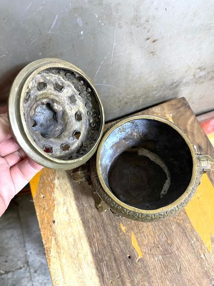 กระถาง กำยาน คชสาร ช้างทองเหลือง A63 รูปที่ 7