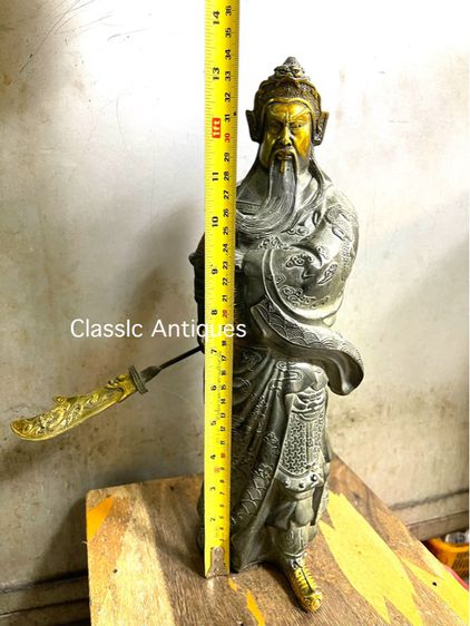 เทพเจ้ากวนอูทองเหลือง องค์ใหญ่ A15 รูปที่ 9