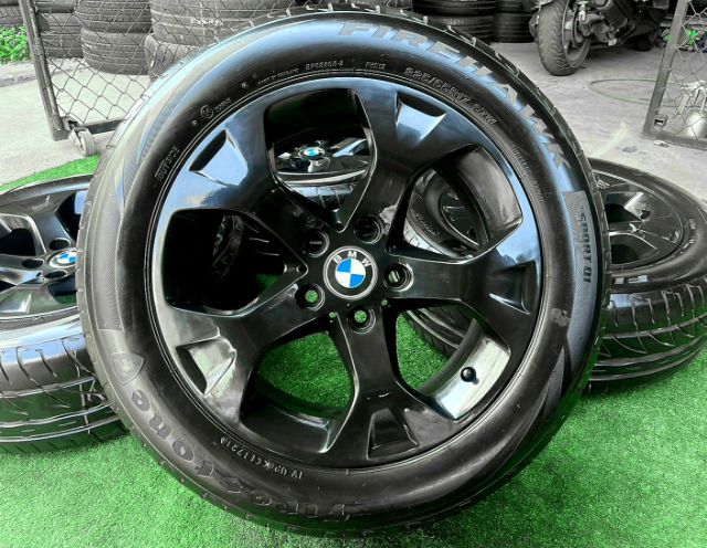 ล้อแท้ BMW X3 f10 f02 ขอบ17 สีดำ สภาพใหม่กริ้บ 5รู120 กว้าง7.5 ET34 พร้อมยาง Firestone ปี21 ดอกหนาๆ ใส่ตรงรุ่น BMW และรุ่นอื่นๆถามได้ครับ รูปที่ 3