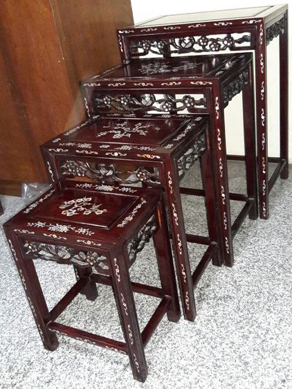 โต๊ะบูชา ไม้ประดู่ฟังมุก แบบชุด 4 ตัว รูปที่ 3