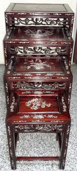 โต๊ะบูชา ไม้ประดู่ฟังมุก แบบชุด 4 ตัว รูปที่ 4