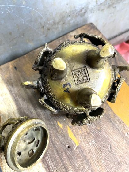 กระถาง กำยาน มังกรทองเหลือง A65 รูปที่ 8