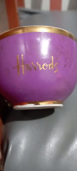 ถ้วยชา Harrods ของแท้ สีชมพู สูง 3 นิ้ว ปากถ้วย 3 นิ้ว รูปที่ 2