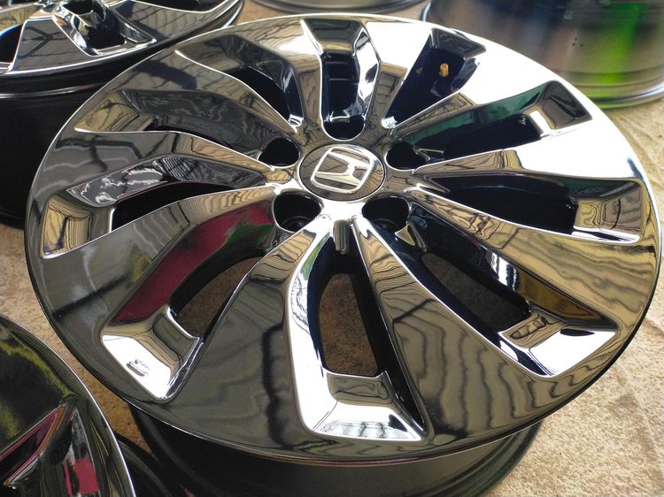 แม็กฮอนด้า made in japan ขอบ17 กว้าง7.5 et55 สีอบpowder coat รูปที่ 3