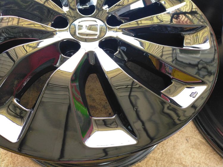 แม็กฮอนด้า made in japan ขอบ17 กว้าง7.5 et55 สีอบpowder coat รูปที่ 8