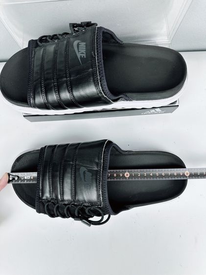 รองเท้าแตะ Nike Sz.12us46eu30cm รุ่นAsuna Slide Black White สีดำ ปรับหน้ากว้างได้ ช่วงฮิตมากรีเซลล์กับเกือบ3-4พัน รูปที่ 13