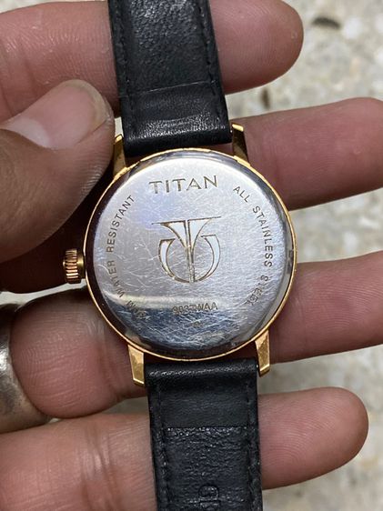 นาฬิกายี่ห้อ TITAN  ควอทซ์ ของแท้มือสอง สายเดิม ทองสวย 700฿ รูปที่ 3