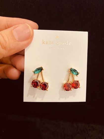 อื่นๆ Kate Spade ต่างหู รุ่น Kate Spade New York Ma Cherie Crystal Cherry Stud Earrings New