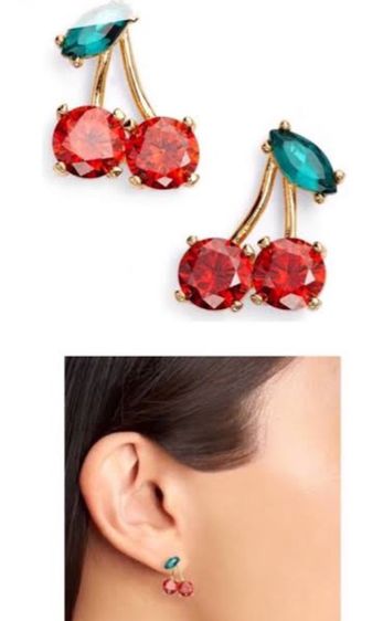 Kate Spade ต่างหู รุ่น Kate Spade New York Ma Cherie Crystal Cherry Stud Earrings New รูปที่ 13