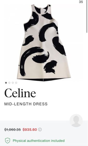  Celine Brush Stroke Jacquard Mini Dress  รูปที่ 1