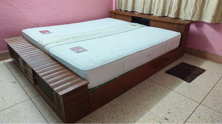 ขายเตียงไม้สักเก่า 6 ฟุต (ไม่รวมที่นอน) อายุกว่า 20 ปี รูปที่ 3