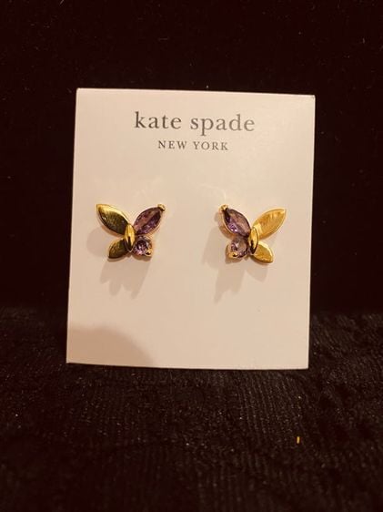 Kate spade ต่างหูรุ่น Butterfly Earrings in Gold-plated Brass แท้