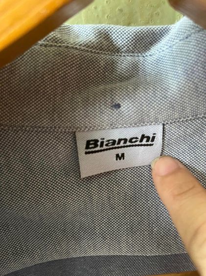เสื้อจักรยาน BIanchi ของแท้ สีเทา สภาพดี size M  ขนาดอก 40  รูปที่ 3