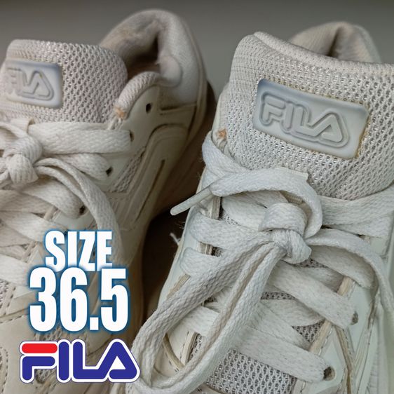 รองเท้าผ้าใบ FILA สีขาวครีม No.36.5 มือสอง สภาพดี รูปที่ 9