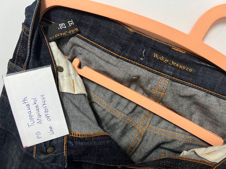 ยีนส์ nudie thin finn org dry blue เอว31 รูปที่ 10