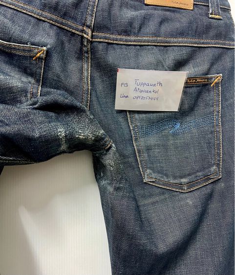 ยีนส์ nudie thin finn org dry blue เอว31 รูปที่ 8