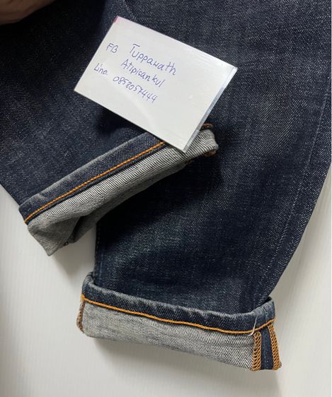 ยีนส์ nudie thin finn org dry blue เอว31 รูปที่ 4