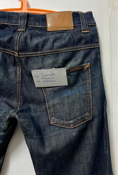 ยีนส์ nudie thin finn org dry blue เอว31 รูปที่ 7
