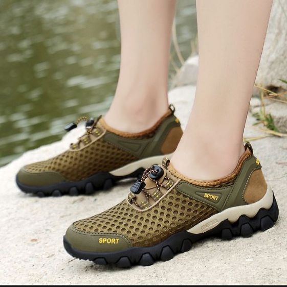 รองเท้าเดินป่ากลางแจ้ง รองเท้าเดินป่าชายกันลื่น รองเท้าลุย รองเท้าตกปลา รองเท้าชายหาด Size : (39-44)✨ รูปที่ 2