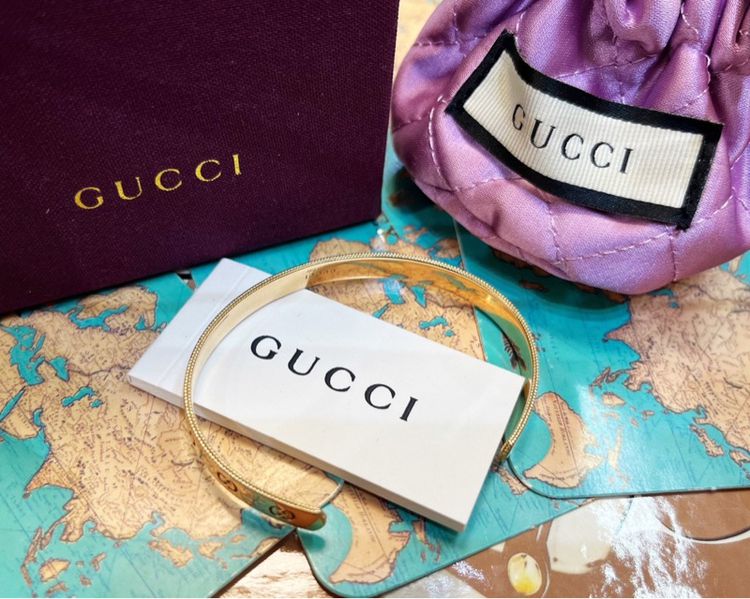 กำไล Gucci Cuff Bangle รุ่น Icon Blossom โรสโกลด์ ทองคำ 18 เค  รูปที่ 2