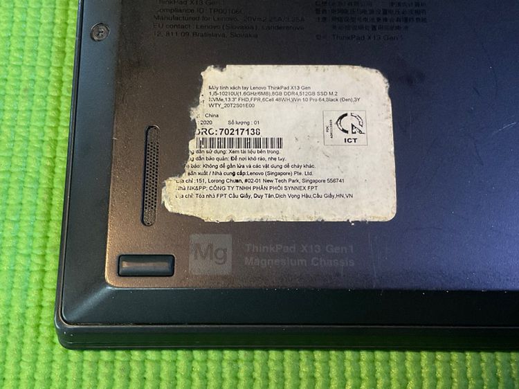 Notebook Lenovo ThinkPad X13 20T2 core i5-10210U สภาพพอใช้ พึีงหมดประกันศูนย์ รูปที่ 12