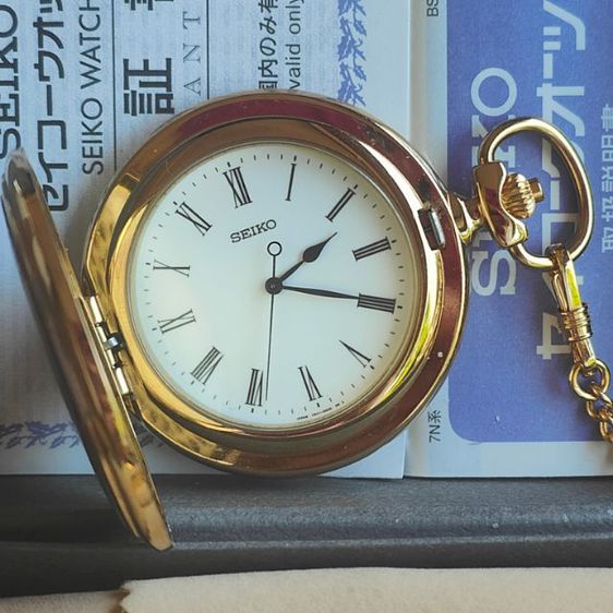นาฬิกาพก Vintage Seiko Pocket Watch พร้อมกล่อง ไม่ผ่านการใช้งาน เก่าเก็บ ระบบถ่าน รูปที่ 3