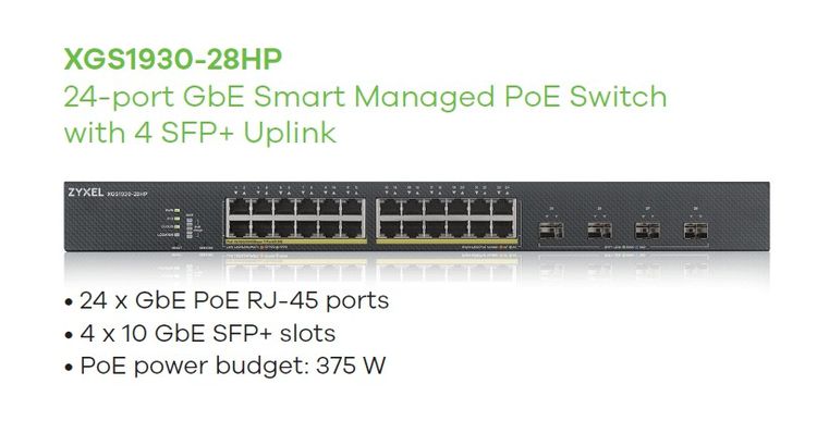 Zyxel XGS1930-28HP L3 Lite PoE Switch 24 Port 375W Uplink 10G รองรับ Cloud Management Free รูปที่ 7