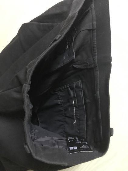❤️ UNIQLO กางเกงสีดำผ้าcotton  รูปที่ 7