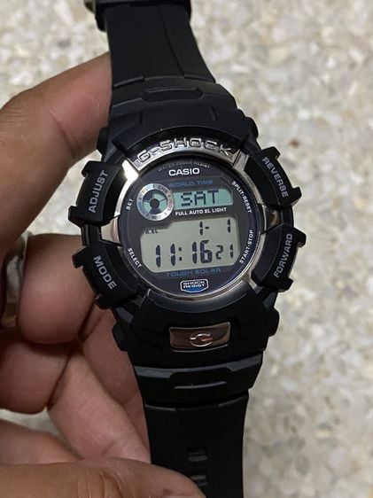 G-Shock ดำ นาฬิกายี่ห้อ G Shock รุ่น G3210R  พลังแสงอาทิตย์ แท้มือสอง สภาพสวย   950฿