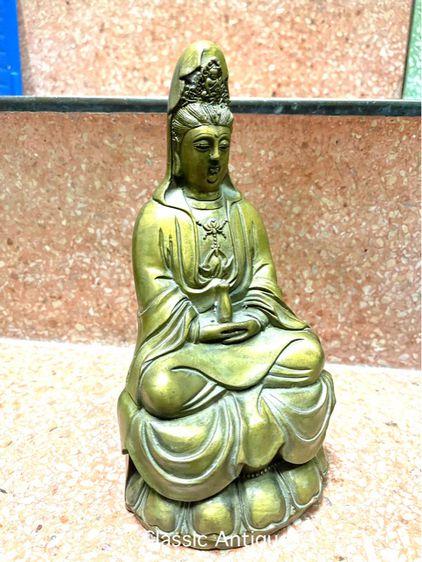 เจ้าแม่กวนอิม ทองเหลืองA7 รูปที่ 2