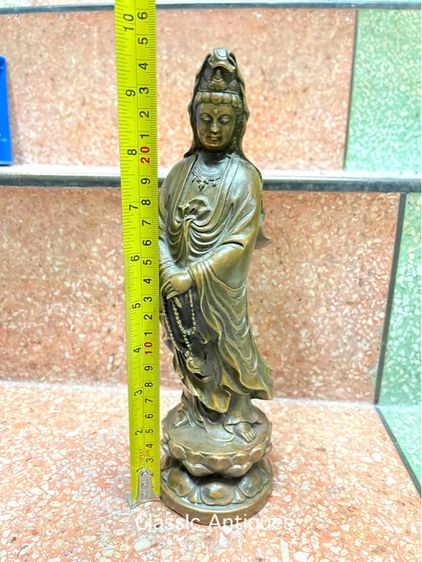 เจ้าแม่กวนอิม ทองเหลืองสะสมA8 รูปที่ 6