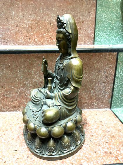 เจ้าแม่กวนอิม ทองเหลืองสะสมA18 รูปที่ 3