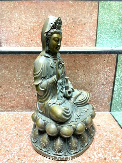 เจ้าแม่กวนอิม ทองเหลืองสะสมA18 รูปที่ 2