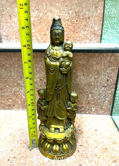 เจ้าแม่กวนอิม ปางประทานบุตร ทองเหลืองสะสมA25 รูปที่ 7