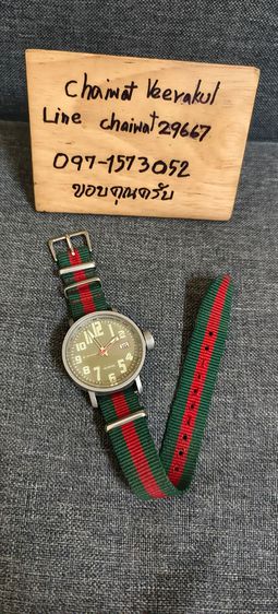 Giordano Khaki Green Strap Unisex
Sports Calendar Watch 1035-4
แท้ มือสอง  ใช้งานปกติ ขนาด 38มิล
สายไม่เดิมครับ 
ถ่านเปลี่ยนใหม่แล้วใช้ได้ รูปที่ 2