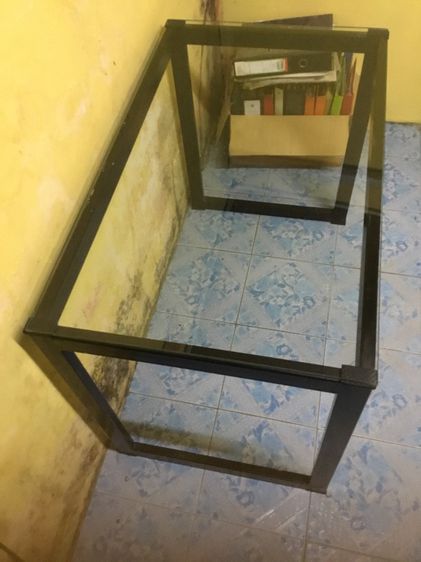 โต๊ะกระจกขาเหล็กกาวาไนท์ ไม่เป็นสนิมขนาด 100x60x75 ซ.ม. รูปที่ 2
